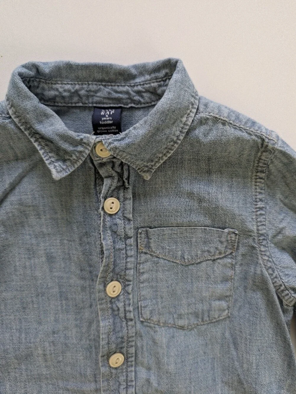 GAP Boys' Chambray Button-Up Shirt